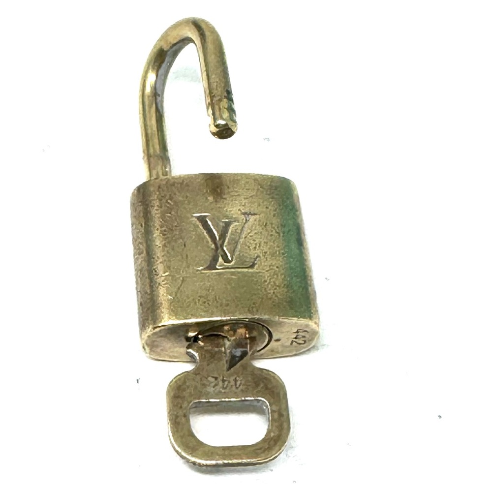 Authentic Louis Vuitton Gold Lock & Key Brass Number 442